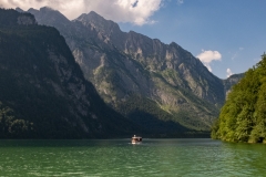 Electric boats are the only way to get to St. Bartholomew on the Koenigssee