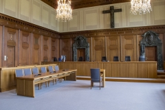 Courtroom 600, where the Nuremberg Trials were held after WWII