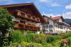 Houses in Oberammergau in summer