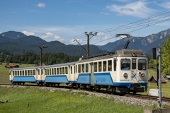 The Zugspitzbahn in the valley on the way to the top